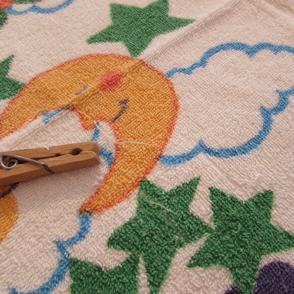 Vintage 1970s "Love is..." Beach Towel 54"x28" HAS WEAR - Picture 10 of 15